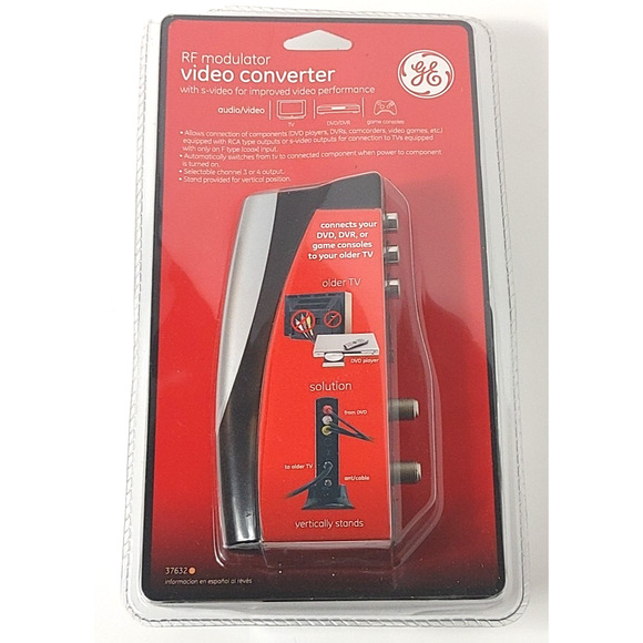 GE RF Modulator Video Converter 37632 NEW Factory Audio /Video & S-Video - Picture 1 of 7